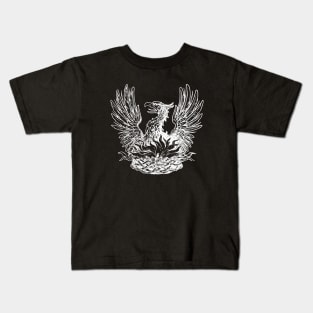 Medieval Heraldic Phoenix Kids T-Shirt